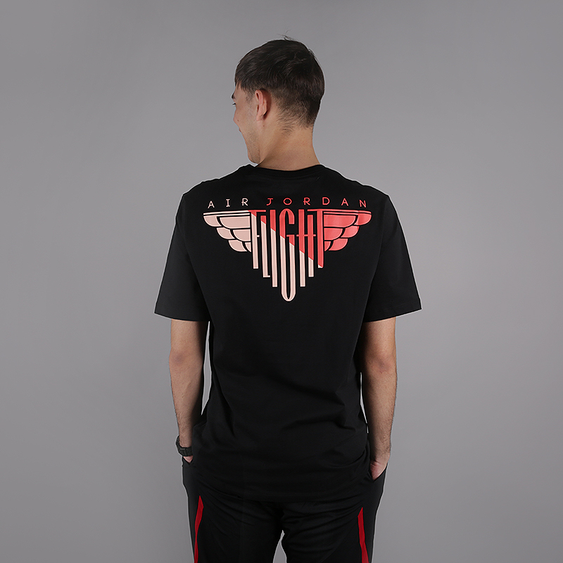мужская черная футболка Jordan Wings Flight Logo T-Shirt AO0586-010 - цена, описание, фото 3